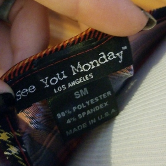 Asymmetrical Plaid Skater Dress - Picture 3 of 3